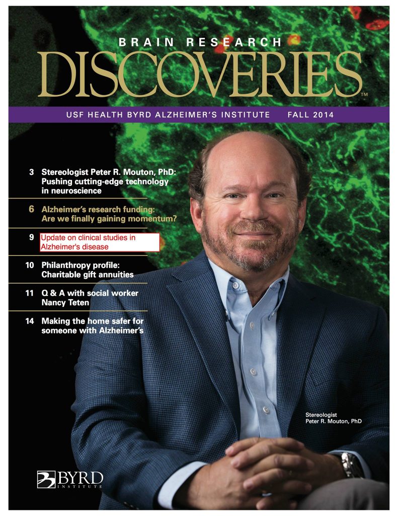 Peter Mouton brain research discoveries magazine front cover