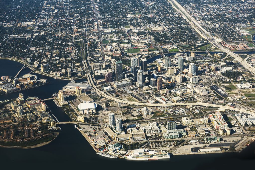 Aerial view of Tampa, Florida